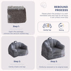 Sofa Bed Folding Bean Bag Chair Faux Fur