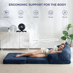 Sofa Bed Folding Bean Bag Chair Faux Fur