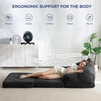 Sofa Bed Folding Bean Bag Chair Faux Fur