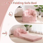 Sofa Bed Folding Bean Bag Chair Faux Fur