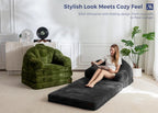 Sofa Bed Folding Bean Bag Chair Faux Fur