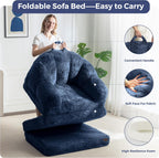 Sofa Bed Folding Bean Bag Chair Faux Fur