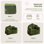 Sofa Bed Folding Bean Bag Chair Faux Fur