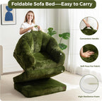 Sofa Bed Folding Bean Bag Chair Faux Fur