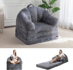 Sofa Bed Folding Bean Bag Chair Faux Fur
