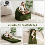 Sofa Bed Folding Bean Bag Chair Faux Fur