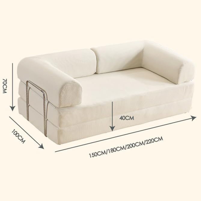 Sofa Convertible Floor Bed Sleeper Loveseat Corduroy Mattress