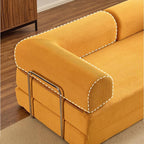 Sofa Convertible Floor Bed Sleeper Loveseat Corduroy Mattress