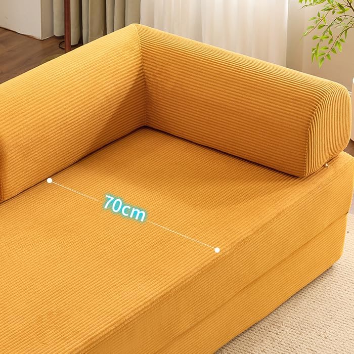 Sofa Convertible Floor Bed Sleeper Loveseat Corduroy Mattress