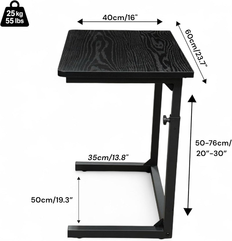 Sofa Side Table for Couch Bed Height Adjustable