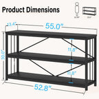 Sofa Table Modern Metal Wood Entryway Console Industrial