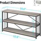 Sofa Table Modern Metal Wood Entryway Console Industrial