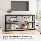 Sofa Table Modern Metal Wood Entryway Console Industrial