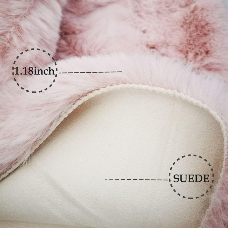 Soft Faux Rabbit Fur Rug Machine Washable