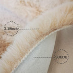 Soft Faux Rabbit Fur Rug Machine Washable