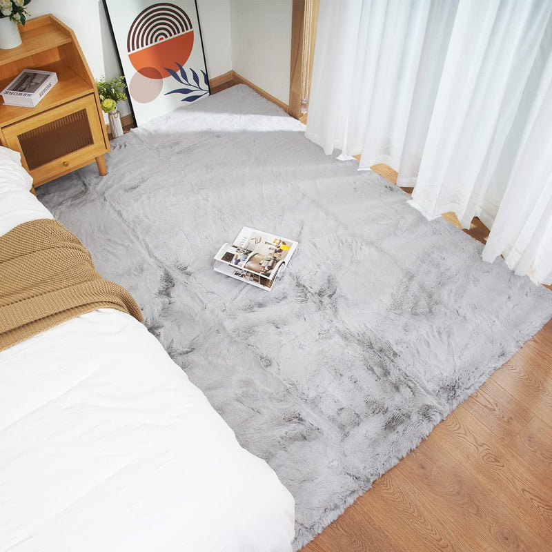 Soft Faux Rabbit Fur Rug Machine Washable