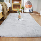Soft Faux Rabbit Fur Rug Machine Washable