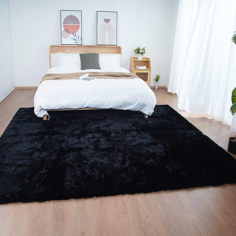 Soft Faux Rabbit Fur Rug Machine Washable