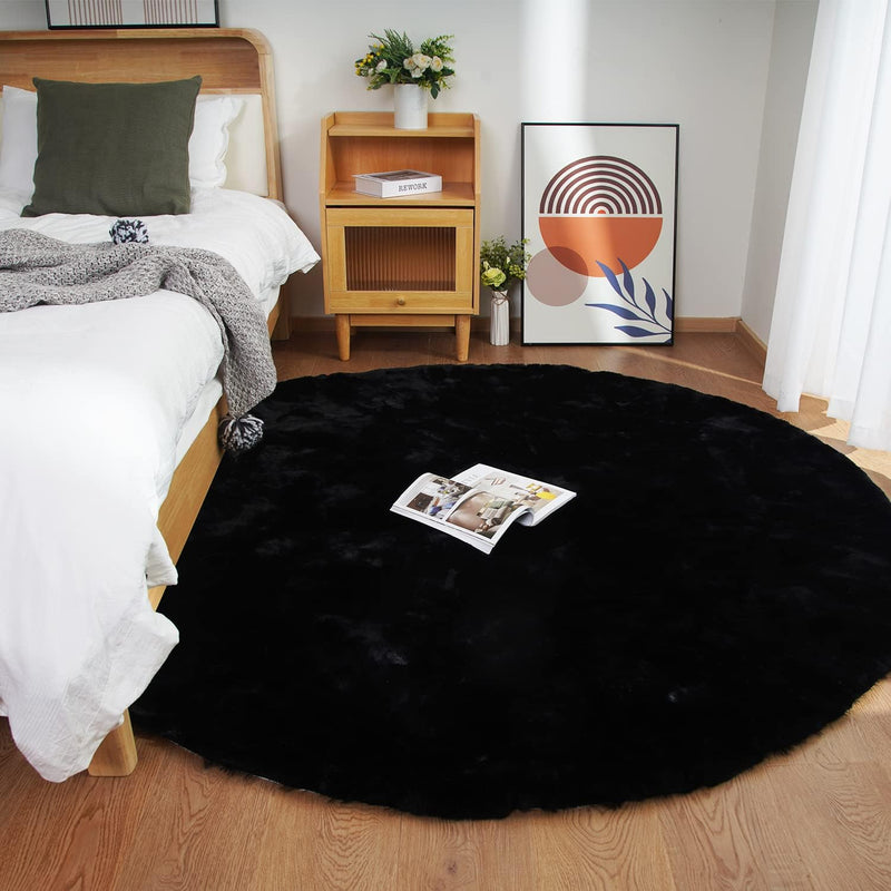 Soft Faux Rabbit Fur Rug Machine Washable