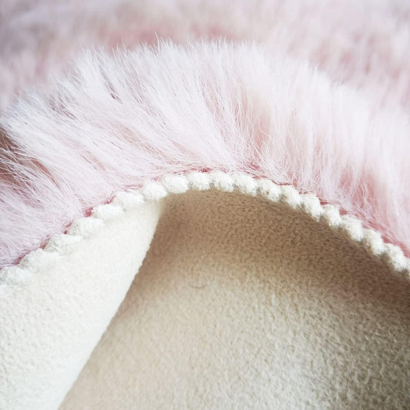 Soft Faux Rabbit Fur Rug Machine Washable