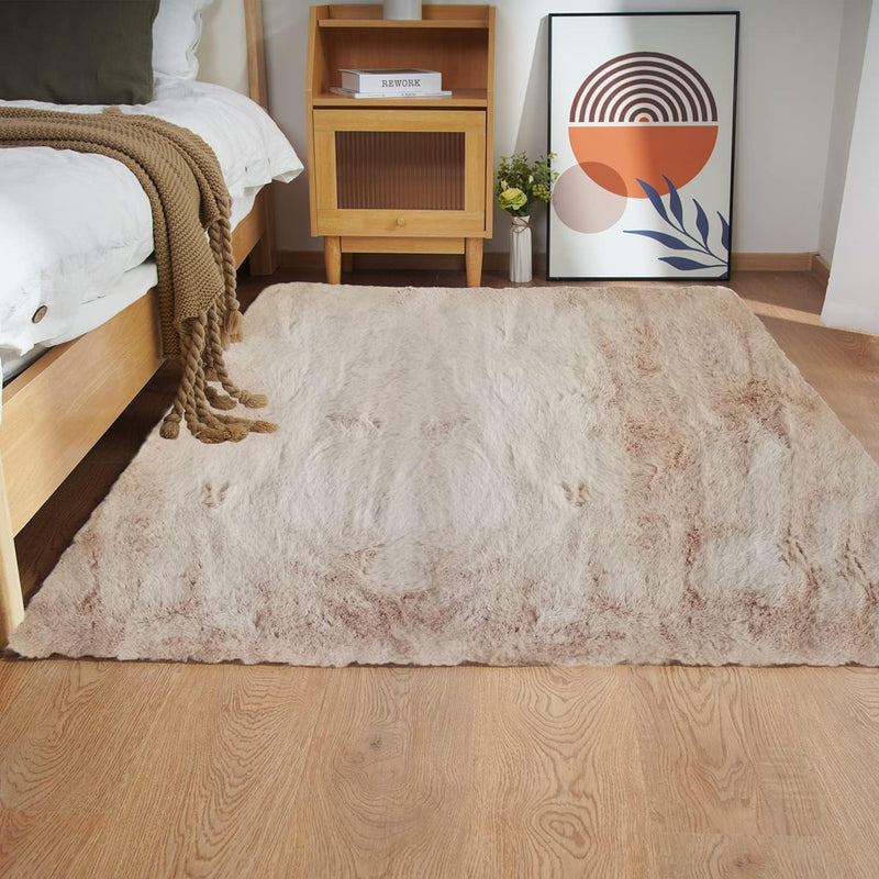 Soft Faux Rabbit Fur Rug Machine Washable
