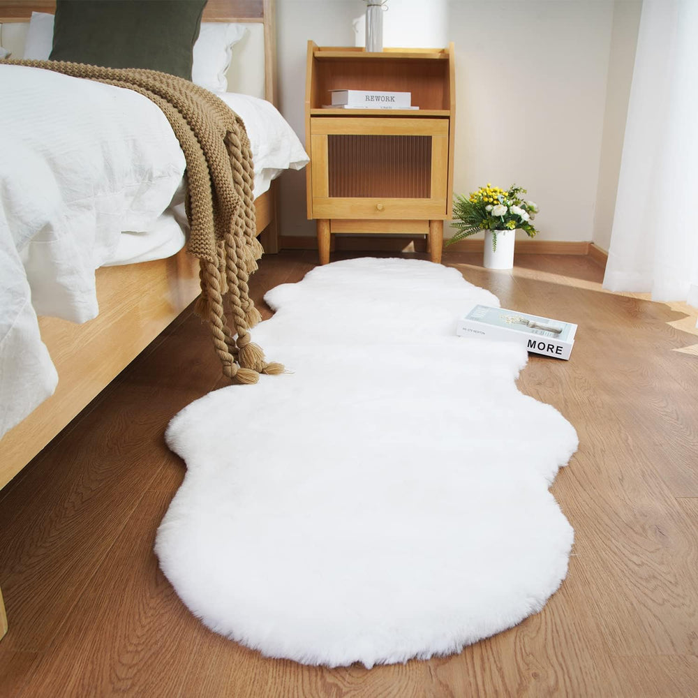 Faux Rabbit Fur Round Rug 3FT Rugs