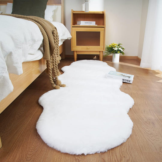 Faux Rabbit Fur Round Rug 3FT Rugs