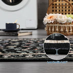 Soft Large Floral Rug Washable Non-Slip