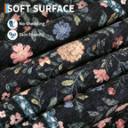 Soft Large Floral Rug Washable Non-Slip