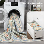 Soft Large Floral Rug Washable Non-Slip