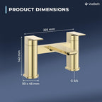 Soft Square Bath Filler Mixer Modern Chrome Finish