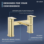Soft Square Bath Filler Mixer Modern Chrome Finish