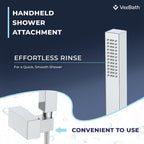 Soft Square Bath Shower Mixer Chrome Finish