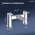 Soft Square Bath Shower Mixer Chrome Finish