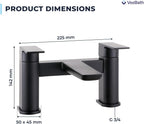 Soft Square Bath Shower Mixer Chrome Finish