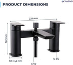 Soft Square Bath Shower Mixer Chrome Finish