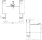 Soft Square Bath Shower Mixer Matt Finish