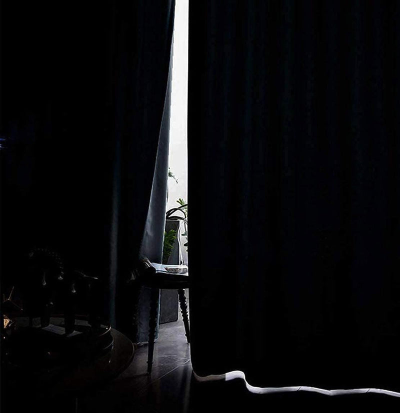 Soft Velvet Curtains 100% Blackout for Window Bedroom