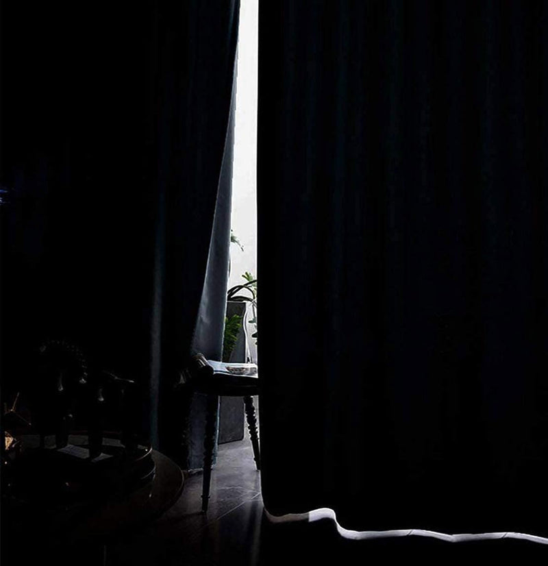 Soft Velvet Curtains 100% Blackout for Window Bedroom
