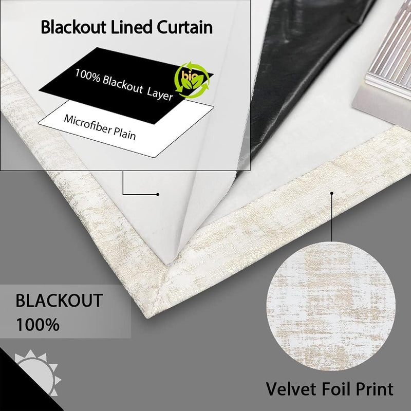 Soft Velvet Curtains 100% Blackout for Window Bedroom