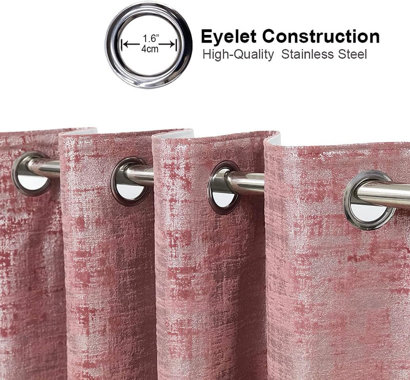 Soft Velvet Curtains 100% Blackout for Window Bedroom