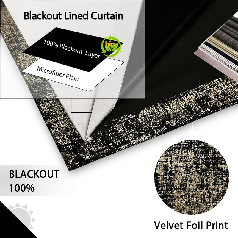 Soft Velvet Curtains 100% Blackout for Window Bedroom