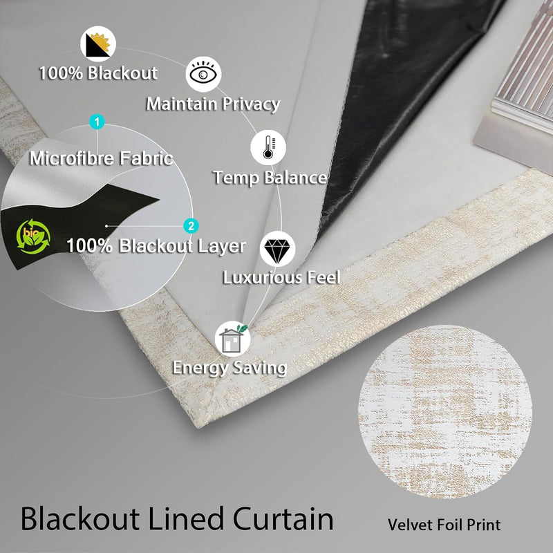 Soft Velvet Curtains 100% Blackout for Window Bedroom