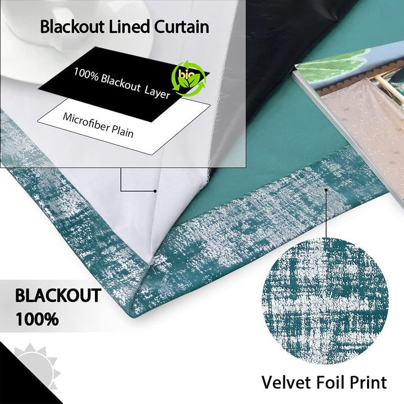 Soft Velvet Curtains 100% Blackout for Window Bedroom