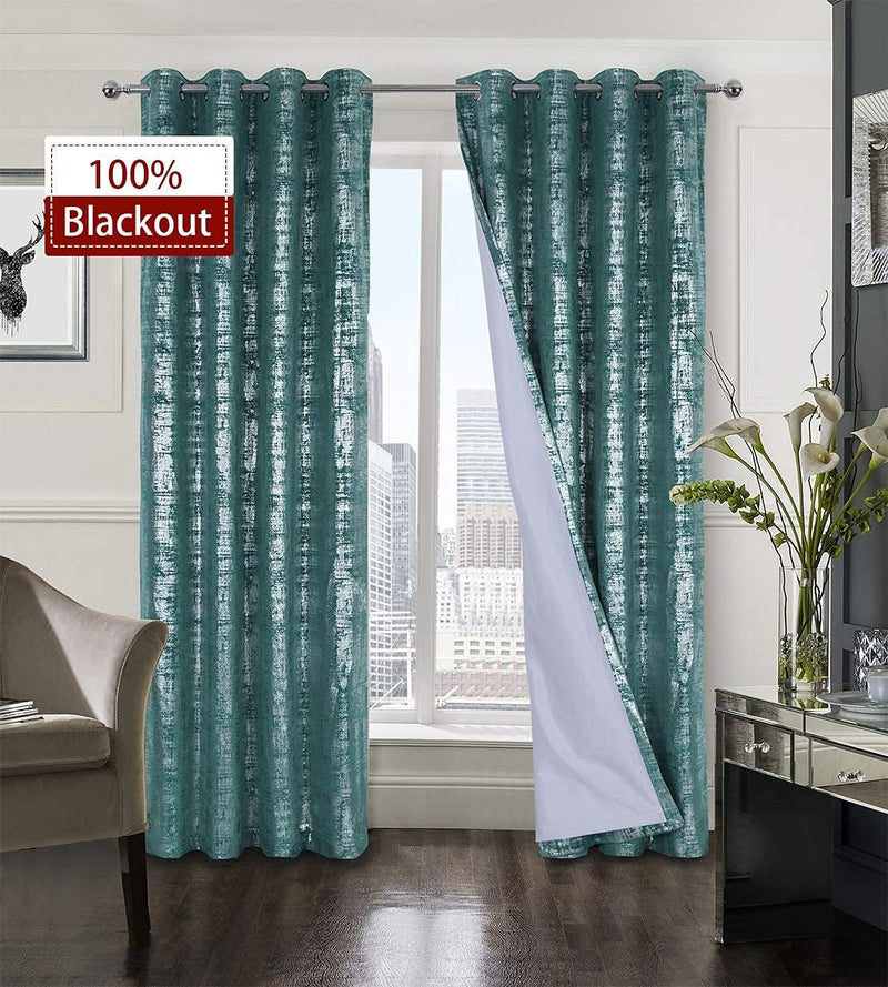 Soft Velvet Curtains 100% Blackout for Window Bedroom