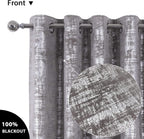 Soft Velvet Curtains 100% Blackout for Window Bedroom