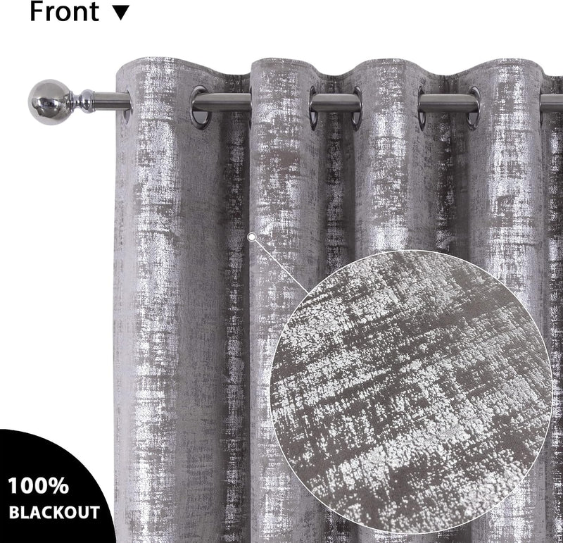 Soft Velvet Curtains 100% Blackout for Window Bedroom