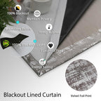 Soft Velvet Curtains 100% Blackout for Window Bedroom