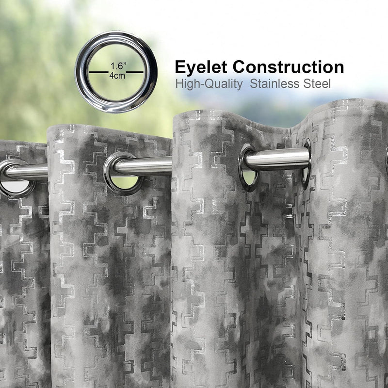 Soft Velvet Curtains 100% Blackout for Window Bedroom