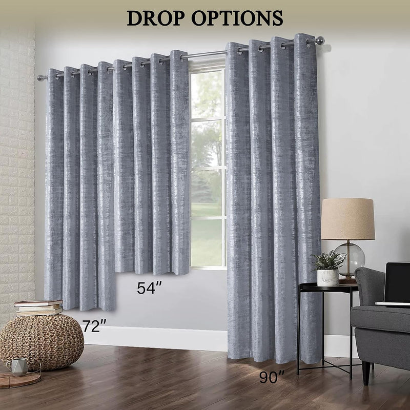 Soft Velvet Curtains 100% Blackout for Window Bedroom